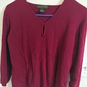 Linda Matthews Burgundy Sweater.